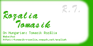 rozalia tomasik business card